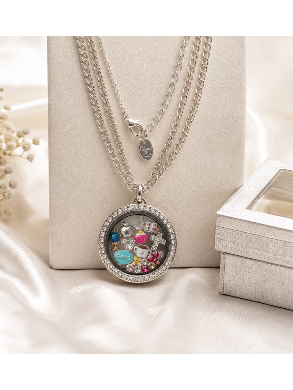 Origami Owl Living Locket Teacher Charm Necklace